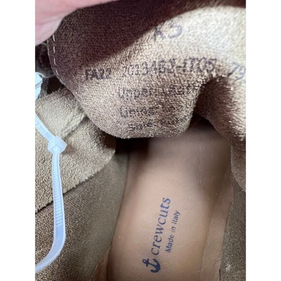 J Crew Crewcuts leather suede boots ' 1990 MacAlister in camel: Big Kid size K5 - Picture 10 of 12